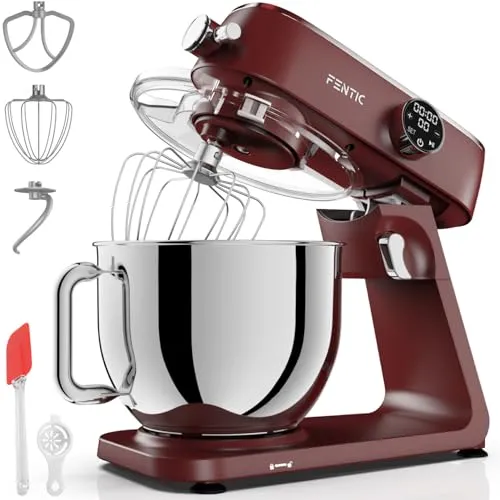 Fentic Küchenmaschine 1800W mit 7L Edelstahl Rührschüssel