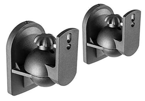 RICOO Lautsprecherwandhalterungen 2-er Set Halterung Lautsprecher Wandhalterung Universale Boxenhalterung LH028-B Wand-Boxen Lautsprecherhalterung Schwenkbar Neigbar Wandhalter Speaker Wall Mount