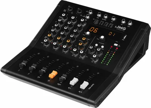 IMG STAGELINE MXR-40PRO, 4-Kanal Audio-Mischpult mit integriertem MP3-Player
