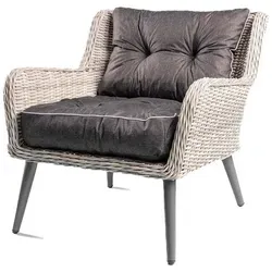 TexDeko Stuhlkissen Loungekissen 2-tlg. Set - Gartenpolster für Rattanmöbel, UV-beständig und wasserabweisend mit Anti-Rutsch Boden, ideal für den Outdoor-Bereich.