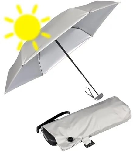iX-brella Super Mini Sonnen-Regenschirm in grau von iX-brella