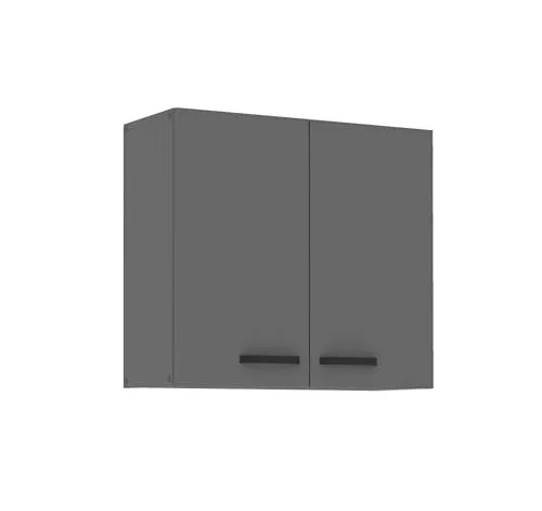 Küchen-Preisbombe Hängeschrank 80 cm NESSA Anthrazit - Hängeschrank für die moderne Küche, in elegantem anthrazit matt, bietet viel Stauraum und kommt zerlegt geliefert.