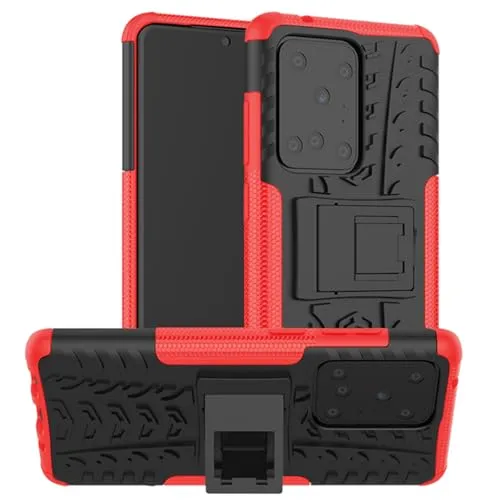Oudoor Hülle Kompatibel mit Samsung Galaxy S20 Ultra | Case Panzer Hülle Cover Schutzhülle Etui Bumper | Rot