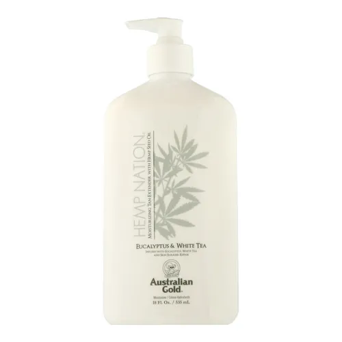 Australian Gold Hemp Nation Eucalyptus & White Tea Tan Extender 535 ml - Après-Sun Hautpflege mit feuchtigkeitsspendenden Eigenschaften, ideal zur Verlängerung Ihrer Bräune und für geschmeidige Haut.