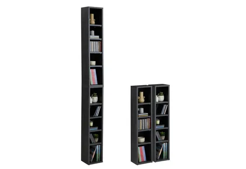 Caro Möbel CD-Regal CHART: Medienregal für bis zu 160 CDs - CD-Regal CHART aus 2 Modulen, ideal für kleine Räume. Bietet Platz für bis zu 160 CDs mit 8 höhenverstellbaren Fächern. Modernes Design in verschiedenen Farben.