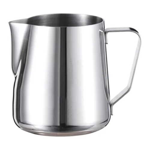 HiBREW Milchaufschäumkanne Edelstahl, 350 ml Kaffeekanne für perfekten Milchschaum für Cappuccino & Espresso. Ideal für kleine Küchengeräte.