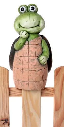 itsisa Zaunhocker Schildkröte H: 22 cm aus Terrakotta in grün von itsisa