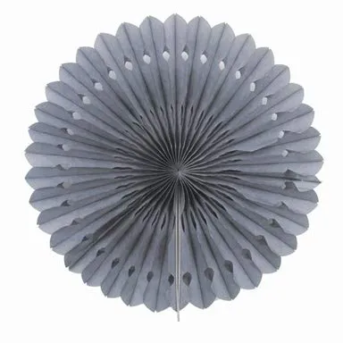 Creativery 1 Papierfächer 25cm (hell Silber/grau 012H) // Deko Papier Fächer Rosetten Blumen Raumdeko Papierrosetten Hängedeko