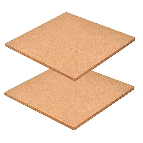Ddff Quadratische Korkplatten, 2 Stücke Selbstklebender Kork, DIY Korkwand, Selbstklebende Kork Pinnwand für Foto Hängen, Bulletin Tafeln Heimdekoration und Büro Memoranduma (30x30x0.6cm)