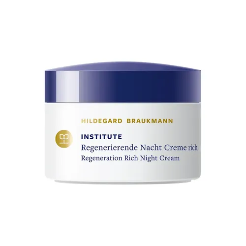 HILDEGARD BRAUKMANN Institute Regenerierende Nacht Creme rich, 50ml - Nachtpflege für trockene und empfindliche Haut, reichhaltige Formel mit Gamma-Linolensäure zur Unterstützung der Zellerneuerung und natürlichen Barrierefunktion.