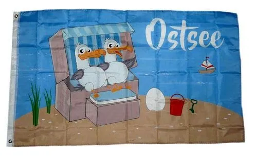 Fahne/Flagge Ostsee Möwen 90 x 150 cm