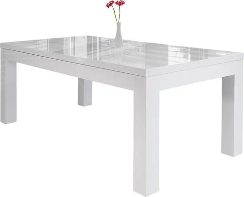 SalesFever Esstisch 180/260 x 90 cm - Modernes Design in Weiß - Esstisch aus hochwertigem Holz, erweiterbar und ideal für gesellige Runden oder Familienessen.