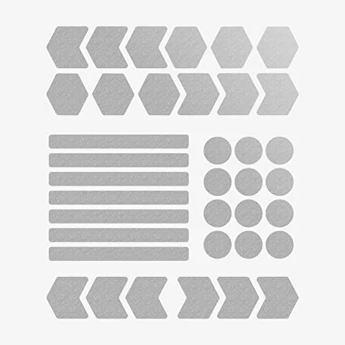 BIKE-label Reflektierende Aufkleber für Motorradhelm Fahrrad E-Roller Schutz Reflektoren weiß X400046