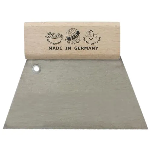 Dönges Zahnspachtel 180 mm, Zahnung A4, Zahnabstand 1,1 mm, Zahntiefe 0,75 mm (Spachtel), extra-fein, mit Holzgriff, zum auftragen von Leim, Klebstoff und Spachtelmasse