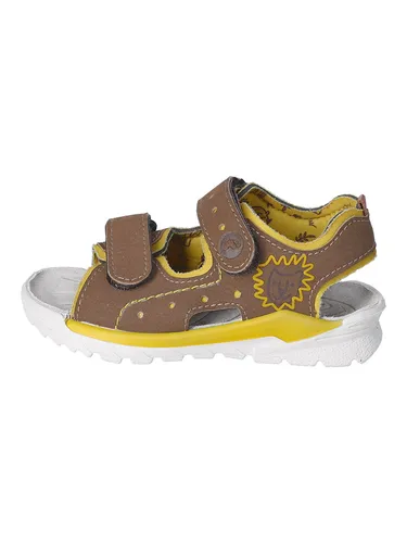 Ricosta Sandalen in Hellbraun/Gelb, Größe 28 - Wanderschuhe für Kinder mit rutschhemmender Laufsohle und Klettverschluss. Ideal für Abenteuer im Freien und ein komfortabler Begleiter für kleine Entdecker.