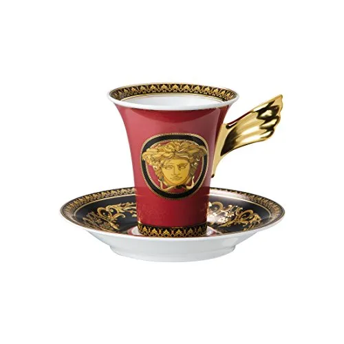 Versace Rosenthal Espressotasse mit Untere Medusa rot von Rosenthal