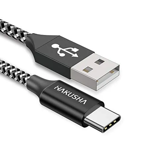 HAKUSHA USB C Kabel, [3M] USB Typ C Nylon Schnellladekabel für Samsung Galaxy Z Flip, S22+, S21 Ultra, Huawei P50 Pro, Mate 40, Google Pixel 6,5XL, Xiaomi, OnePlus, Moto, LG, Realme, Tablette