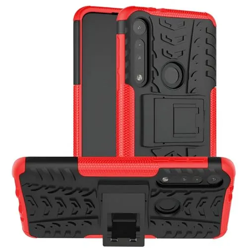 betterfon Oudoor Hülle Kompatibel mit Motorola Moto G8 | Case Panzer Hülle Cover Schutzhülle Etui Bumper | Rot