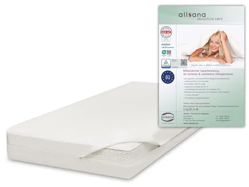 Allsana Allergiker Matratzenbezug 100x200x30 cm | Allergie Bettwäsche | Anti Milben Encasing | Milbenschutz für Hausstauballergiker | Zwischenbezug für die Matratze | TÜV geprüft