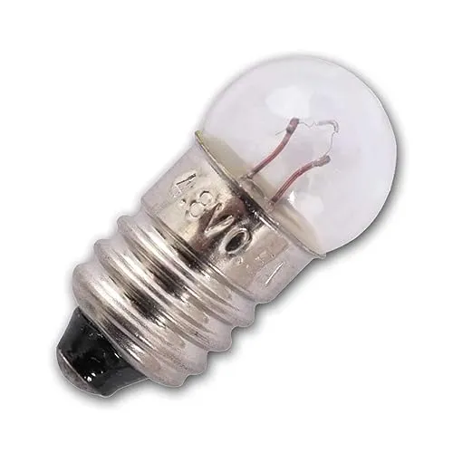 world-trading-net - E10 Universal Kugel-Glühlampe klar, 4,8V, 2,4W, 0,5A, warmweiß, mit traditionellen Glühdraht, Abstrahlwinkel 360°
