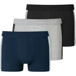 Schiesser Herren 3 Pack Softbund Und Streifen - 95/5 Organic Boxershorts, Multicolor 3XL EU - Retroshorts für Herren aus der beliebten