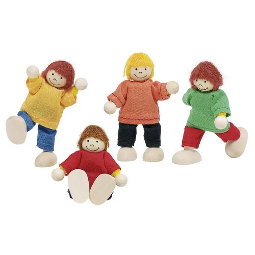 goki 51897 Biegepuppen für Kinder - Handpuppen aus hochwertigem Holz, sofort spielbereit ohne Montage, ideal für kreative Rollenspiele und die Förderung der Fantasie.