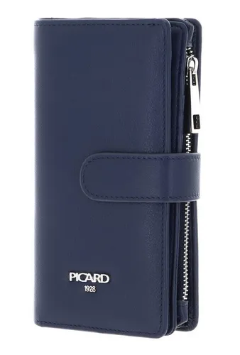 Picard Geldbörse Wallet, aus echtem Rindsleder in blau von Picard