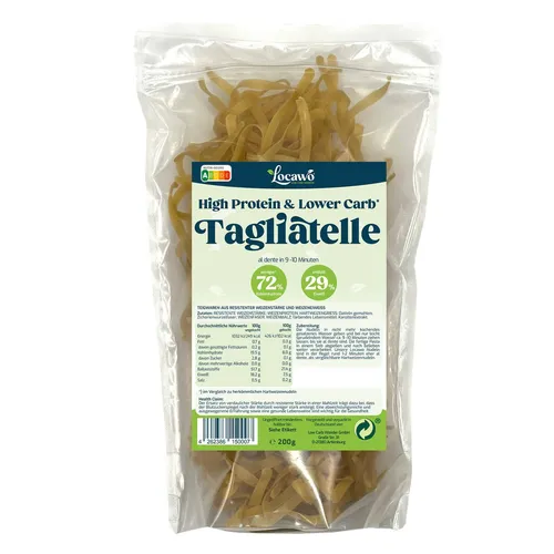 Produktbild Locawo High Protein & Low Carb* Tagliatelle | Pasta | Nudeln 200g