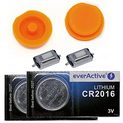 Repair Reparatur Set Auto Schlüssel Druck Taste 2X Druckknopf 2X Mikrotaster 2X CR2016 Batterie für SMART