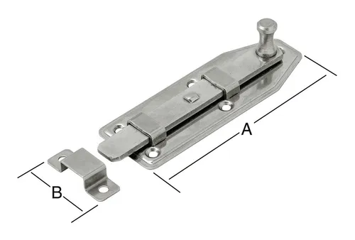 Vormann Fensterriegel 100 x 35 mm gerade, Edelstahl V2A - 10102100