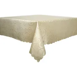 texpot Tischdecke Ranken Schnörkel glänzend bügelfrei fleckabweisend (1-tlg) beige rechteckig | 135 cm x 180 cm