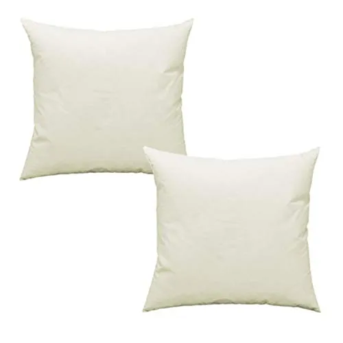 Haus und Deko 2er Pack Füllkissen Federn Kissen Inlett Kissenfüllung Kopfkissen Innenkissen Federkissen Baumwolle (45x45 cm)