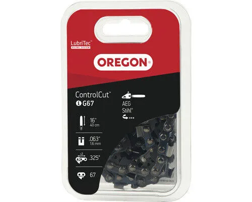Sägekette OREGON Q22BP067E - Hochwertige Kettensäge für den Garten - Zubehör für Gartengeräte, präzise Sägekette mit 67 Treibgliedern und 40 cm Schnittlänge für effizientes Arbeiten im Garten.