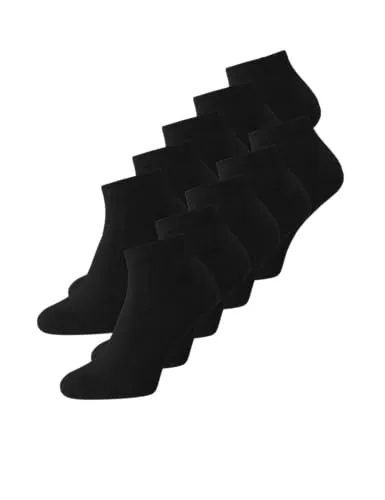 JACK & JONES Herren Jacdongo 10 Pack Noos Socken, Black/Detail:Black - Black Black Black Black Black Black Black Black, Einheitsgröße EU