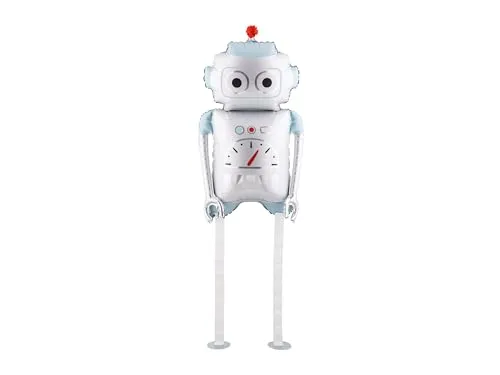 PartyDeco® FB394 Folienballon Laufender Roboter 80cm für Helium