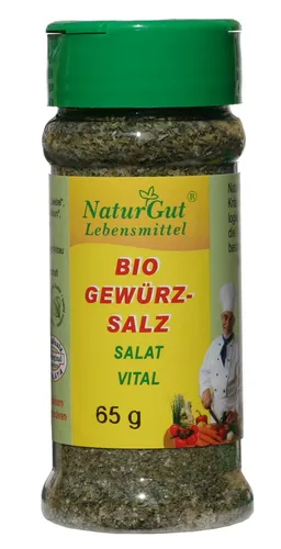 Bio Gewürzsalz Salat 65g Kräutersalz Gewürze aus kontrolliert biologischer Anbau