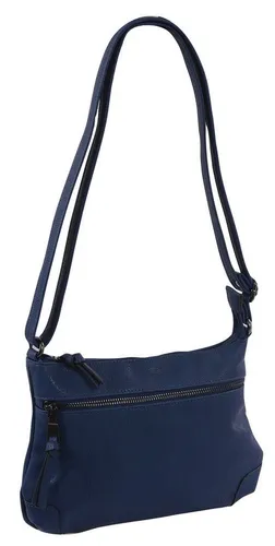 Produktbild GlücksNugget Handtasche blaue flache Damenhandtasche, Kunstleder