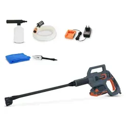FUXTEC 20V Akku Hochdruckreiniger FX-E1HDR20 SET - Hochdruckreiniger mit 2Ah Akku und Ladegerät, leicht, leise und kabellos – ideal für kleine Reinigungsarbeiten im Garten und Zuhause.