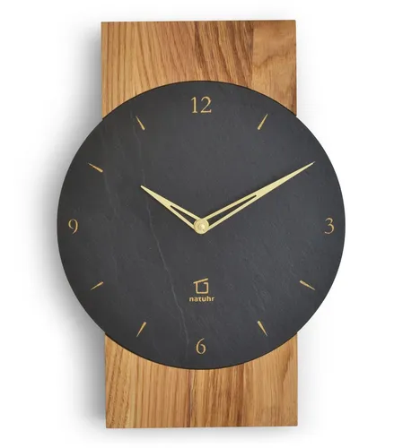 Natuhr Funkwanduhr in schwarz von Natuhr