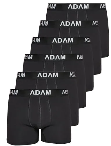 ADAM Boxershorts Herren Unterwäsche 6er / 8er / 10er /12er Pack - Premium Männer Boxer-Shorts Herren Trunks Boxer aus extraweicher Baumwolle