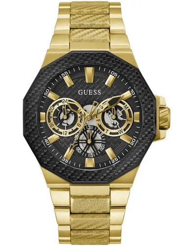 GUESS GW0636G2 Herren Armbanduhr - Armbanduhren für Herren mit 20,3 cm langem goldfarbenem Edelstahlarmband und einem eleganten 45 mm zweifarbigen Gehäuse – stilvoll und funktional.