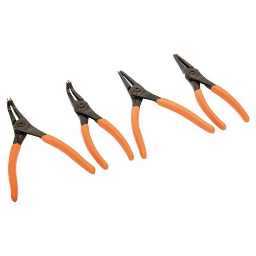 Bahco Sicherungsringzangensatz 180 mm - 4 tlg. Sprengringzange - Zangen-Set mit rutschfesten Griffen, ideal für präzises Arbeiten an Innen- und Außensicherungsringen.