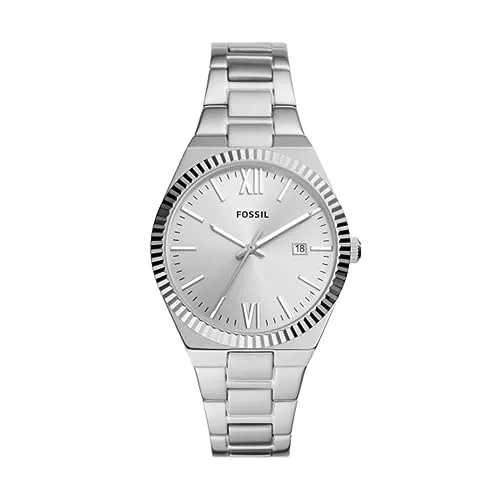 Fossil Damenuhr Scarlette ES5300 - Elegante Armbanduhr mit 38-mm-Gehäuse, 3-Zeiger-Quarzwerk und wasserdicht bis 50 m – ideal für stilvolle Frauen, die Funktionalität und Design schätzen.