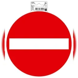 Exacompta 67044E Hinweisschild selbstklebend, PVC, Einbahnstraße 20 cm - Rot