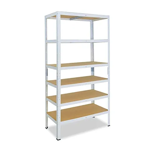 shelfplaza Schwerlastregal HOME 200x50x45cm - Schwerlastregal mit 6 Böden, ideal für Keller, Garage und mehr. Hohe Stabilität mit bis zu 145 kg Tragkraft pro Boden – perfekt für professionelle Ordnung!
