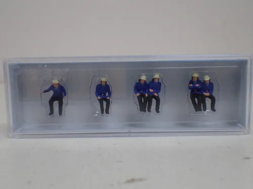 Preiser Feuerwehrmänner sitzend Feuerwehr THW Rettungsdi 14207 H0 1:87 OVP 6Fig