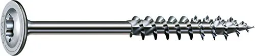 SPAX Holzbauschraube 8,0 x 360 mm, 50 Stück - T-STAR plus Tellerkopf - Holzschrauben für einfache und sichere Verschraubung, mit WIROX-Oberfläche für hohe Korrosionsbeständigkeit und optimierter Kraftübertragung durch Tellerkopf.