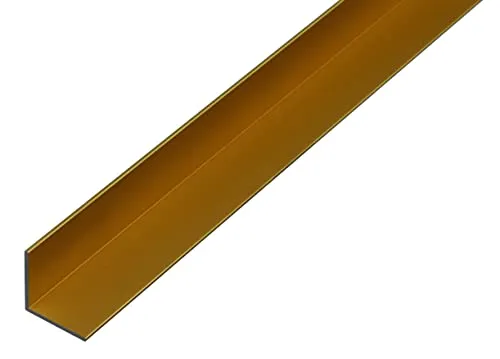 Alberts 473587 Winkelprofil | Aluminium, goldfarbig eloxiert | 1000 x 25 x 25 mm