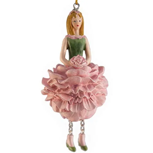 ROSEMARIE SCHULZ Heidelberg Elfen-Dekofigur Pfingstrose zum Hängen Flower Fairy Figur Dekofigur