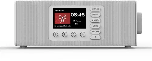 Hama DR2002BT Digitalradio - Radiowecker mit DAB+ und Bluetooth, rauschfreier Empfang und intuitives Bedienkonzept für alle Altersgruppen